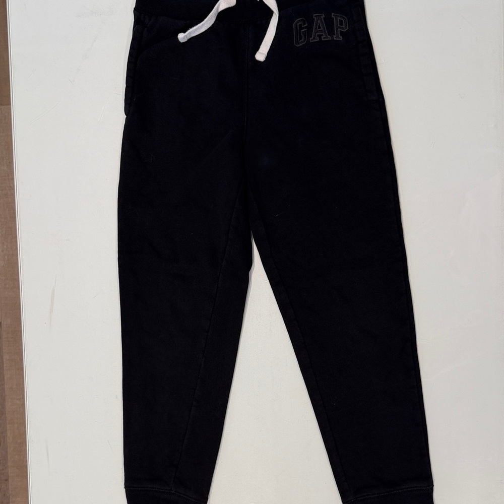 GAP Girl’s Black Joggers sweatpants with White Drawstring